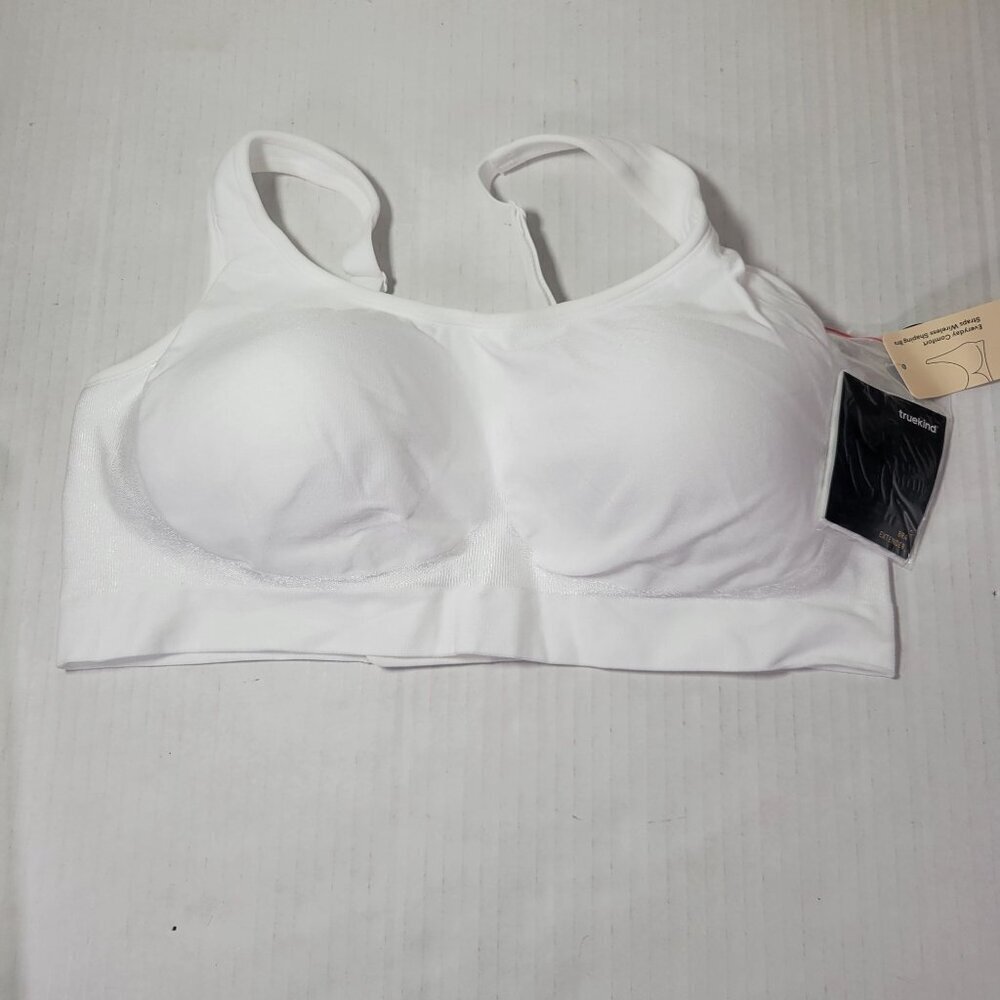 Truekind White Everyday Comfort Straps Wireless Shaping Bra #10024 Size XL